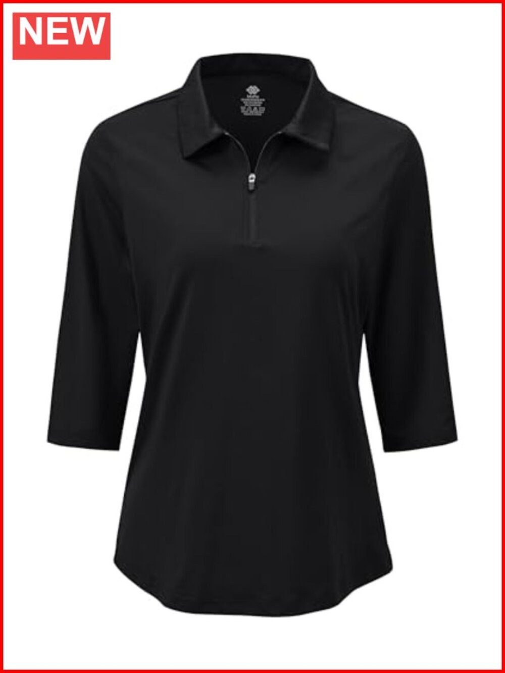 Women's 3/4 Sleeve Golf Polo Quick Dry Quarter Zip Athletic Shirt